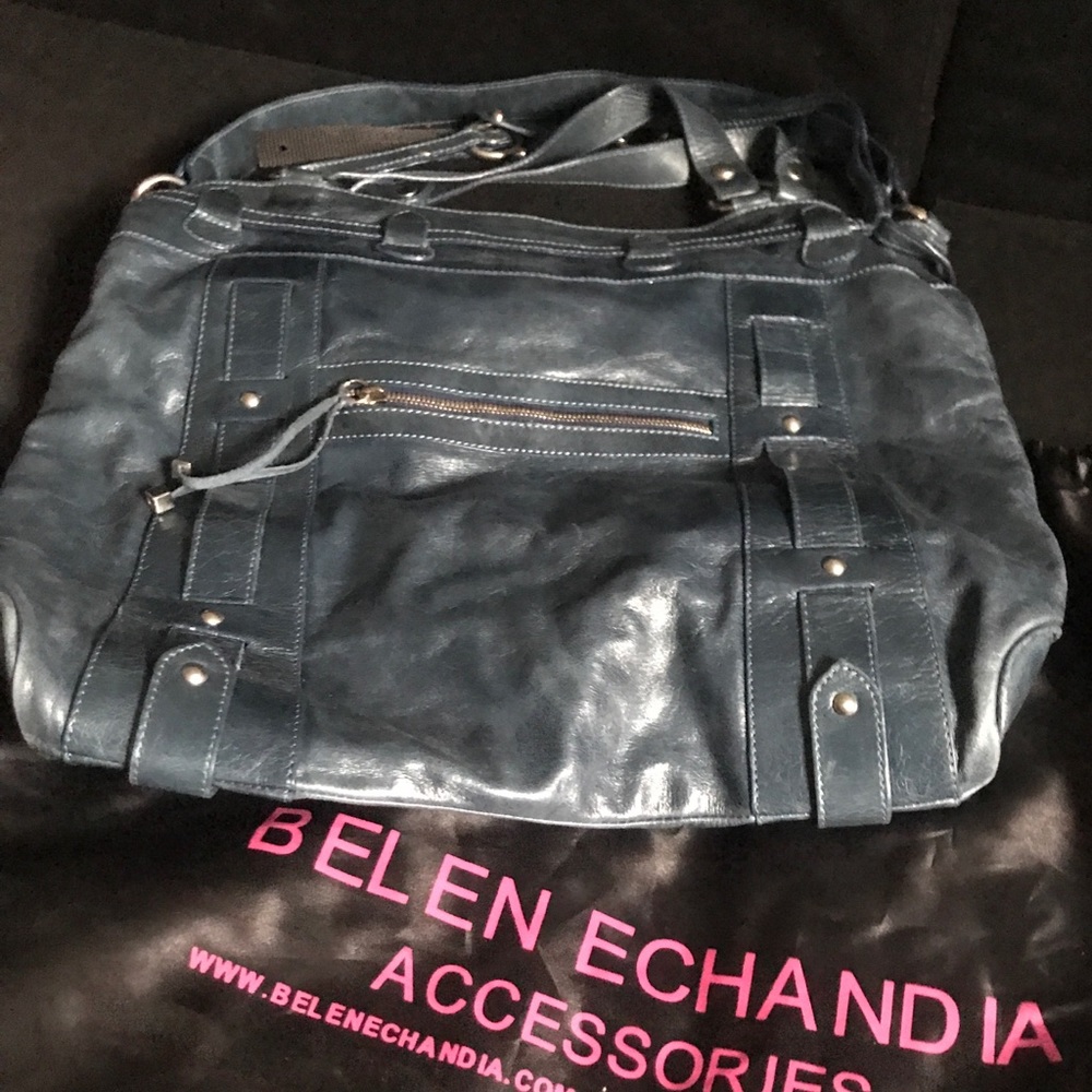 Belen Echandia Leather large shoulder tote bag